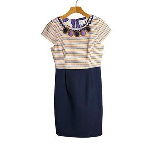 MILLY NEW YORK Cap Sleeve Wool Blend Dress 2
